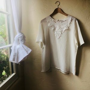 Vintage top w/ beaded bust, adorable!